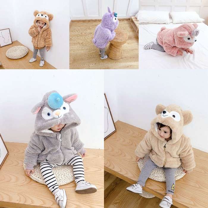 ベビー服  もこもこアニマルパーカー