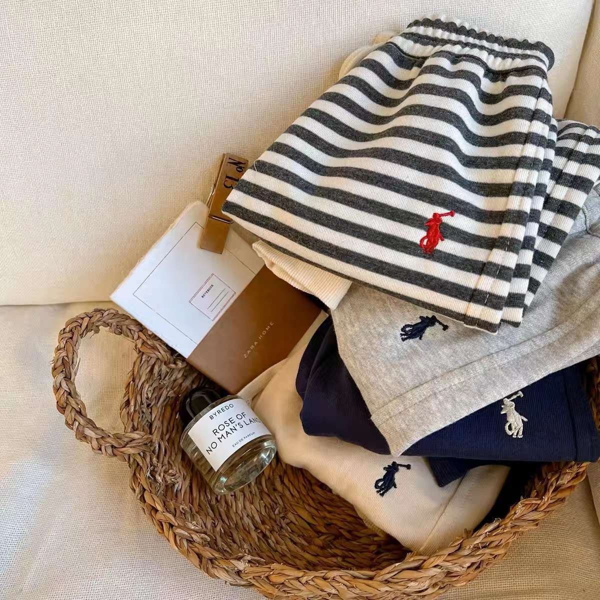 ベビー服  ポロ刺繍入りスウェットパンツ