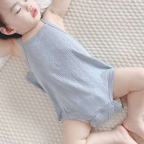 ベビー服  やわらか赤ちゃんキャミソールロンパース