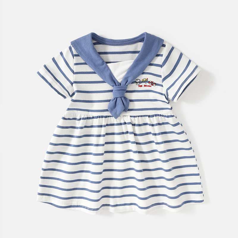 ベビー服  マリンテイスト ベビー用セーラーワンピース