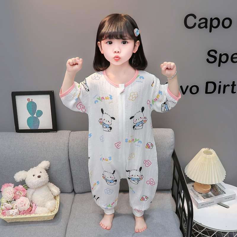 ベビー服  かわいい動物柄ゆったりロンパース