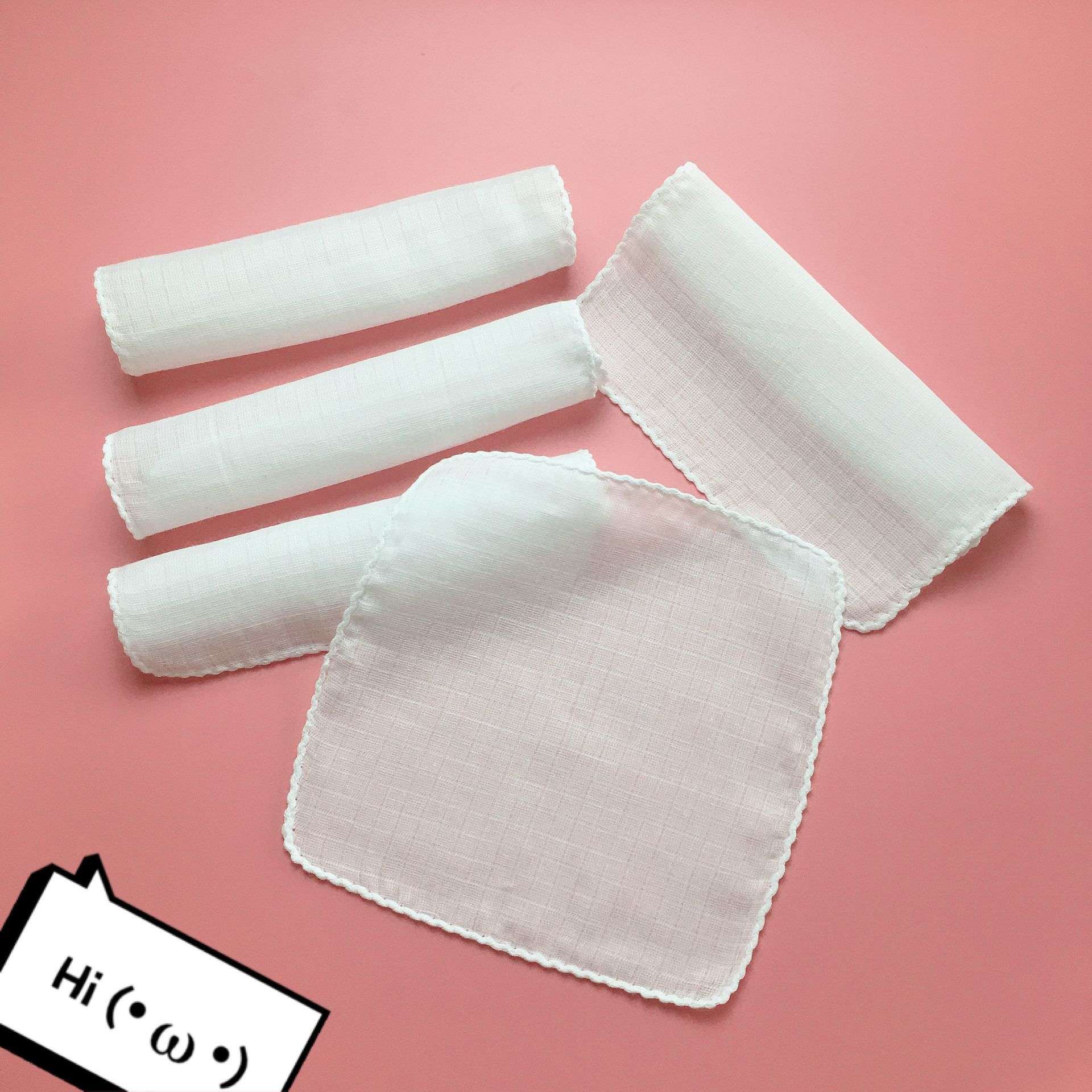 ベビー服 やわらか無撚糸 新生児ガーゼハンカチ セット