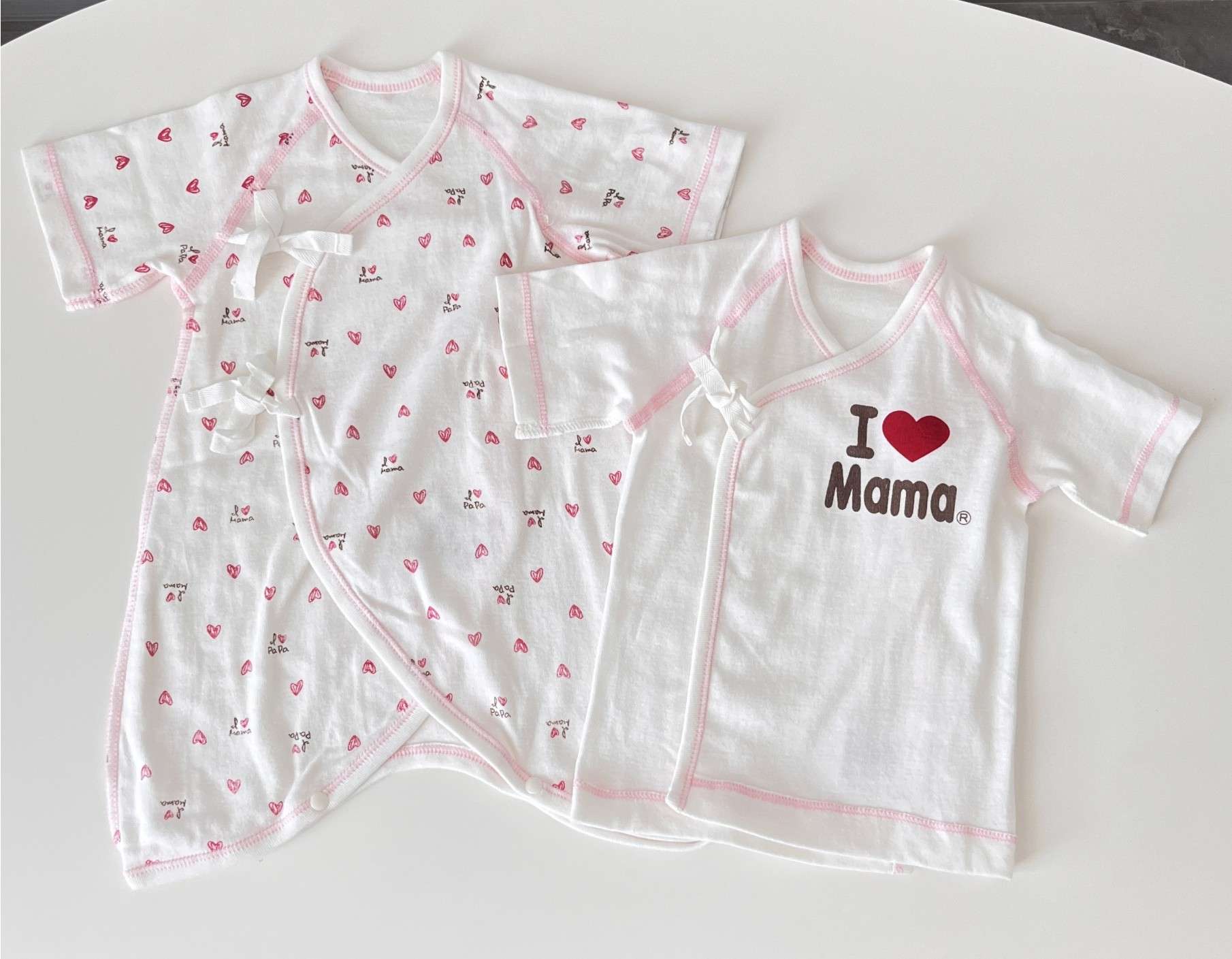 ベビー服  新生児用愛情メッセージ入り肌着セット