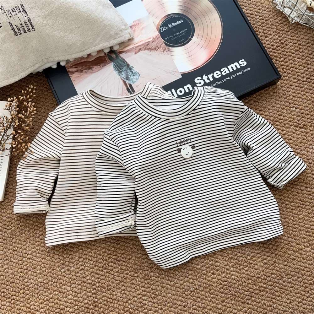 ベビー服  ベビー用長袖ボーダーTシャツ