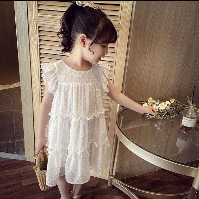 ベビー服  ふんわりティアードベビードレス