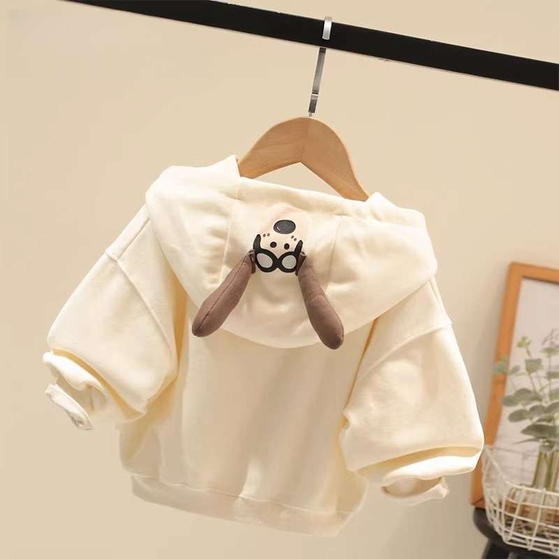 ベビー服  わんちゃん耳付きフード付きパーカー