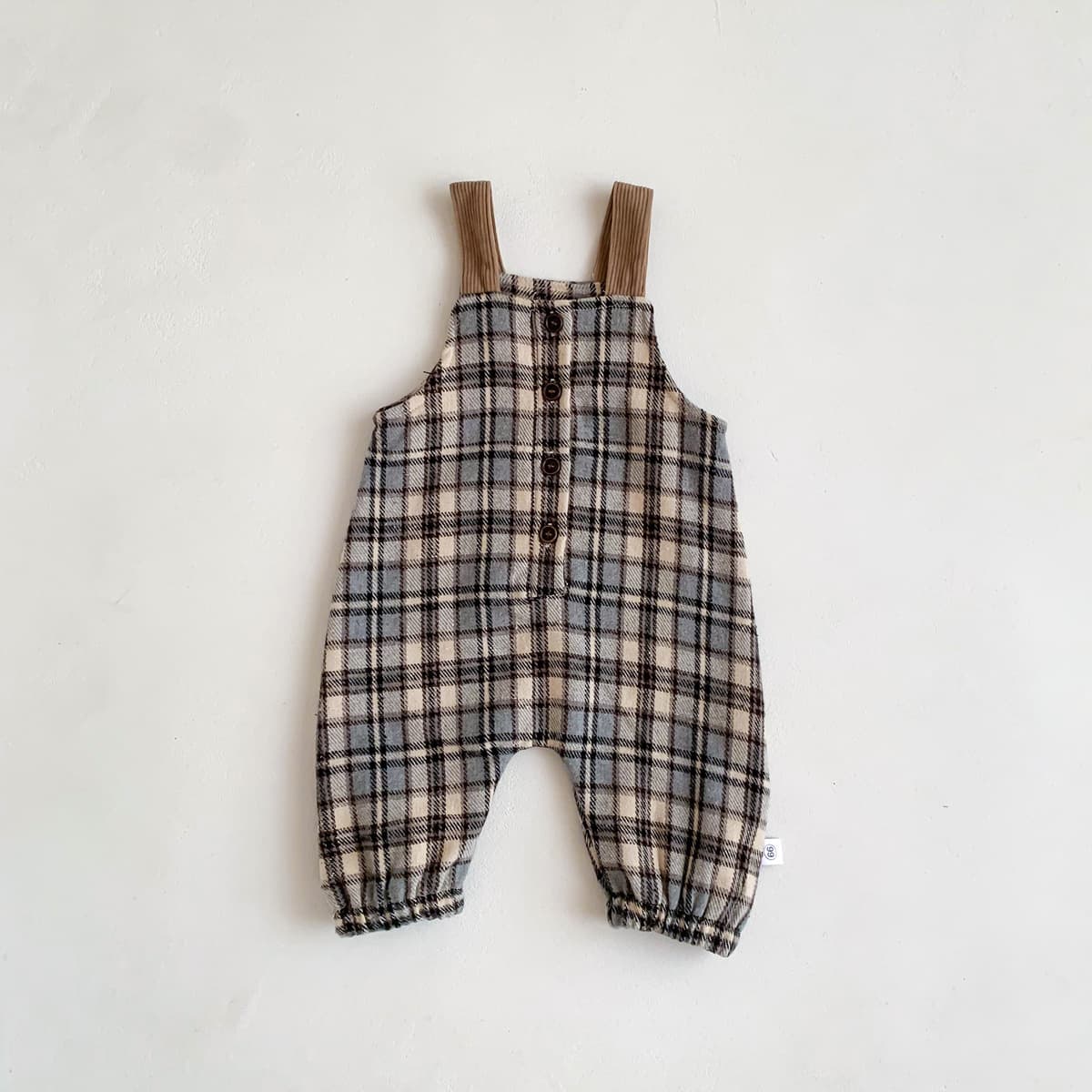 ベビー服 チェック柄ロンパース 可愛い連体服 子供服