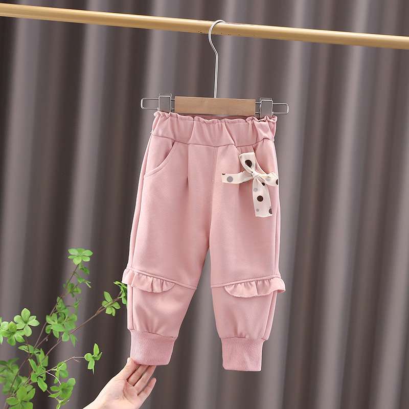 ベビー服  フリルリボン付きベビーパンツ