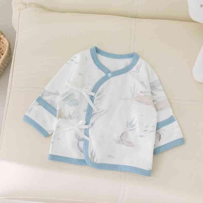 ベビー服  新生児用ラップ型長袖キモノ肌着3種セット