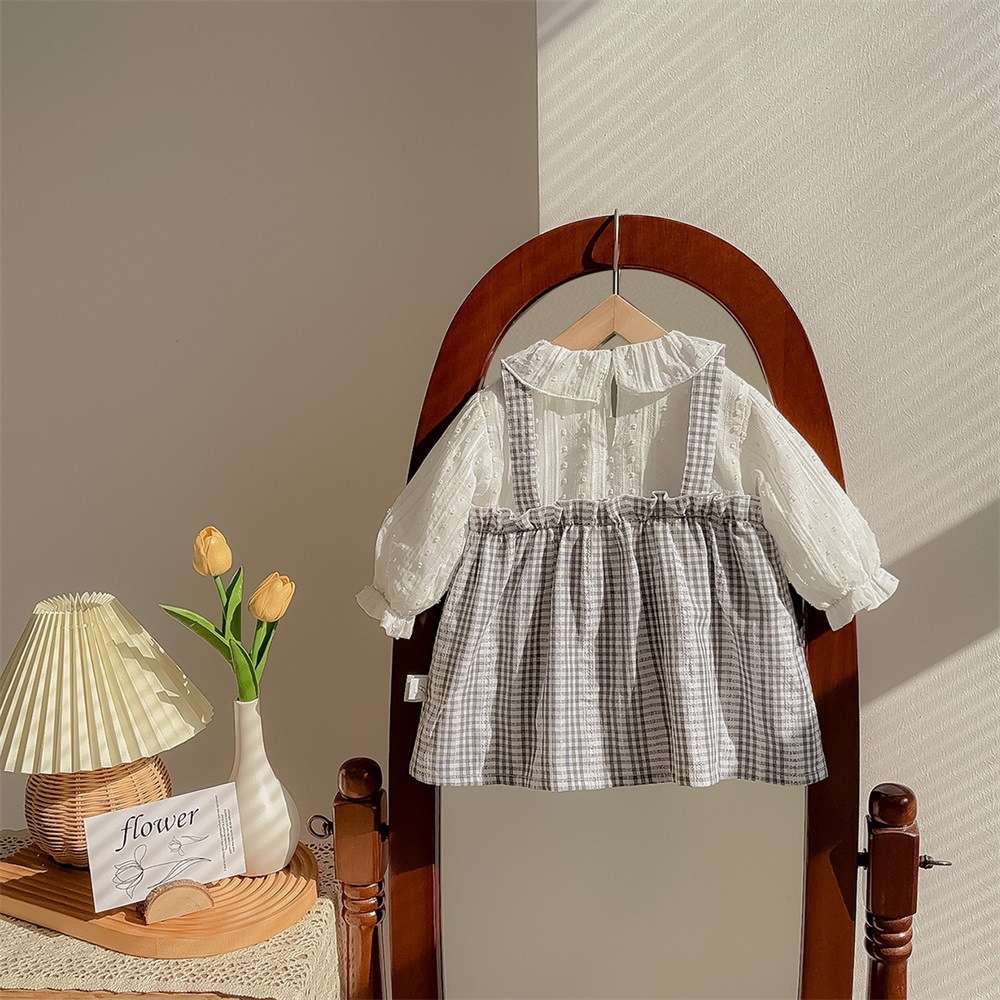 ベビー服  ふんわりギンガムチェックワンピース