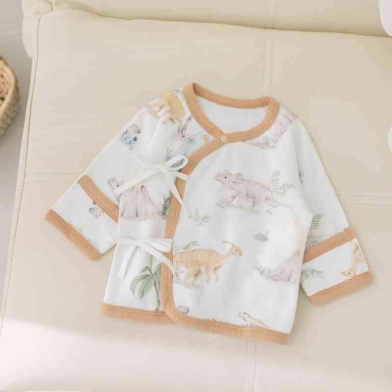 ベビー服  新生児用ラップ型長袖キモノ肌着3種セット