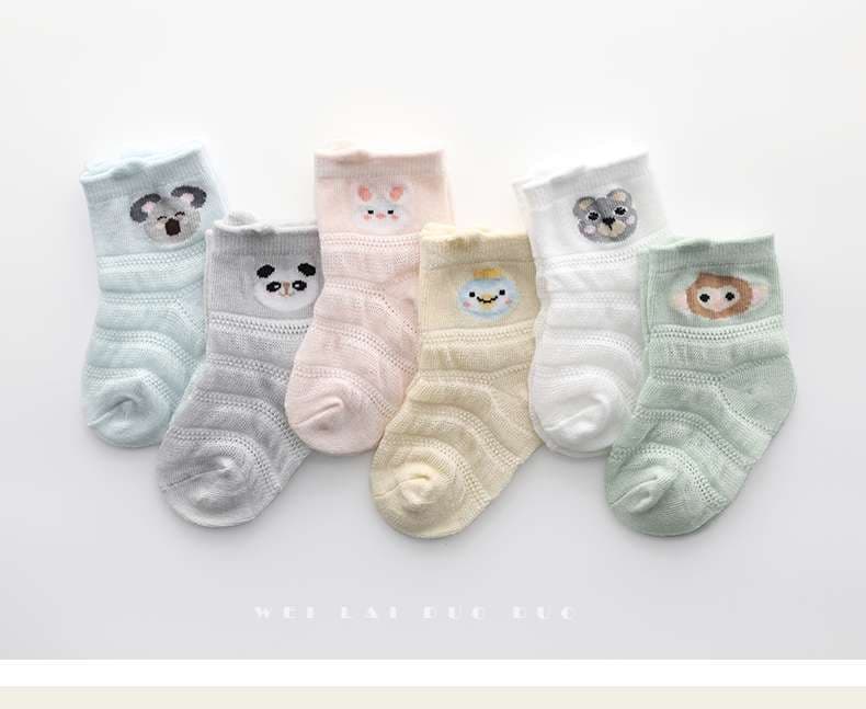 ベビー服  動物柄ベビーソックス 6足セット
