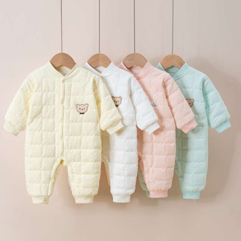 ベビー服  ふわもこクマさん赤ちゃんロンパース