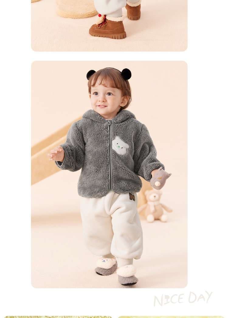 ベビー服  もこもこ動物キャラクター着ぐるみパーカー
