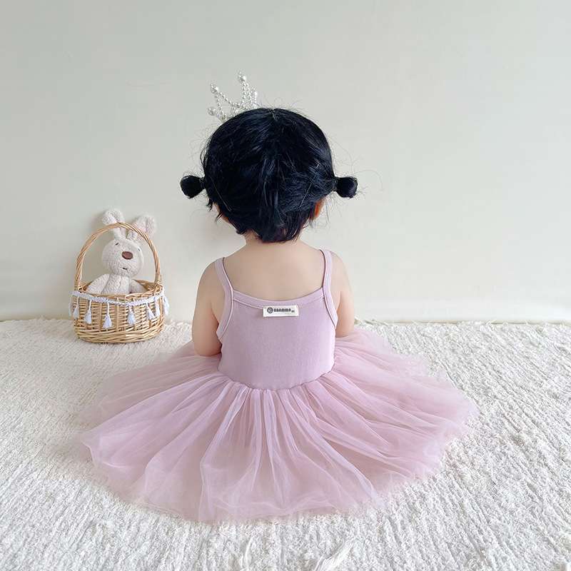 ベビー服  ふわふわチュールのプリンセスドレス