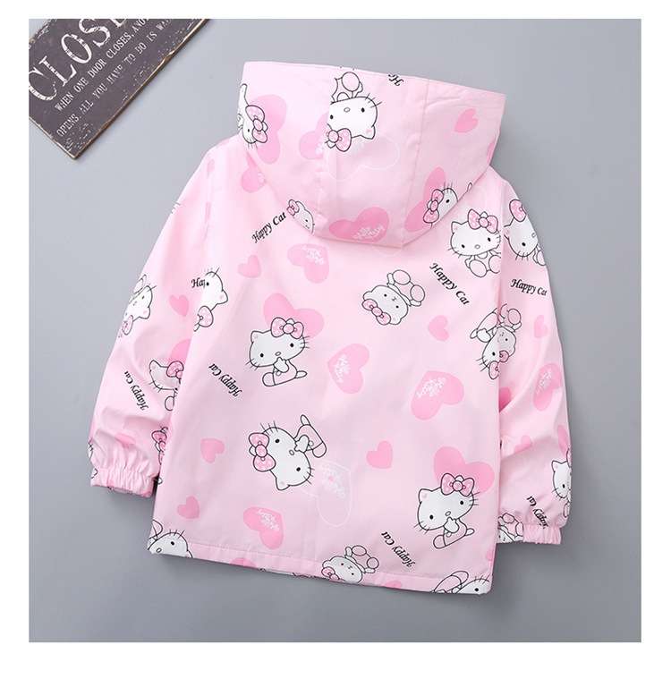 ベビー服  キティちゃん柄ジップアップパーカー
