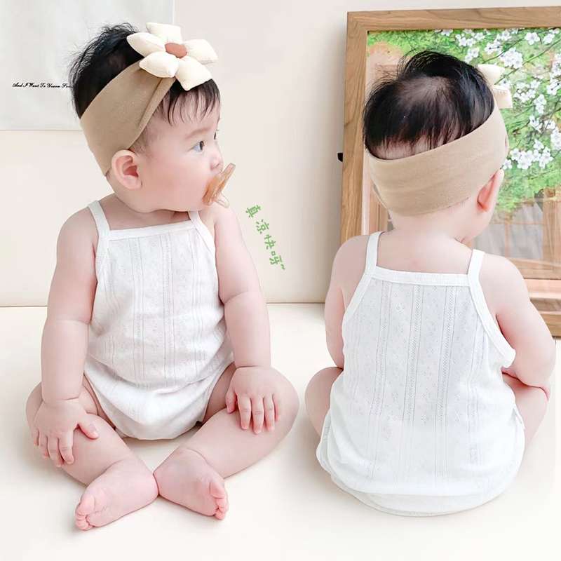 ベビー服  やわらかニットのベビー肌着ロンパース