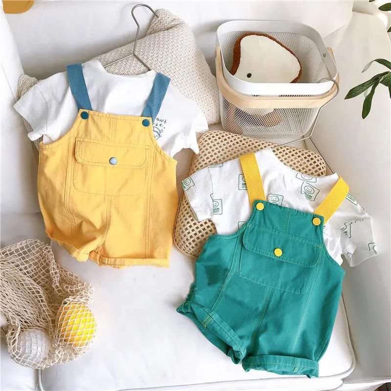 ベビー服  ベビー用サロペットショートパンツ