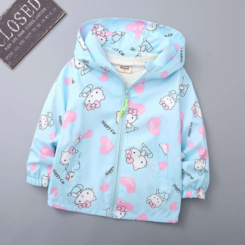 ベビー服  キティちゃん柄ジップアップパーカー