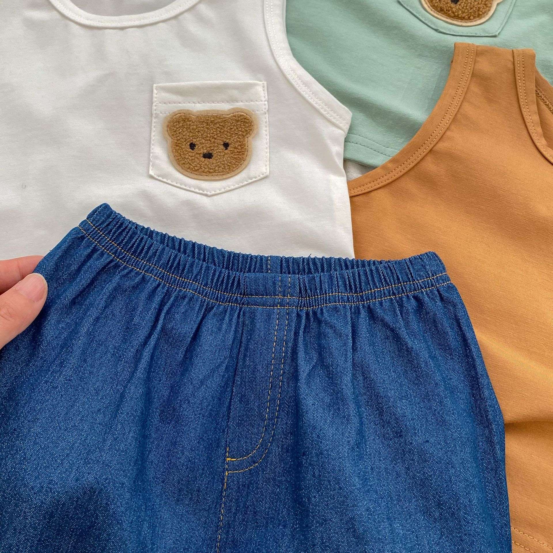 ベビー服  ふんわりデニムブルマ風ショートパンツ