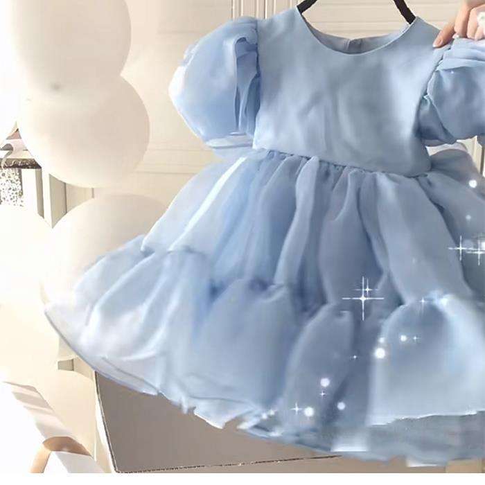 ベビー服  ふんわりチュールのプリンセスドレス