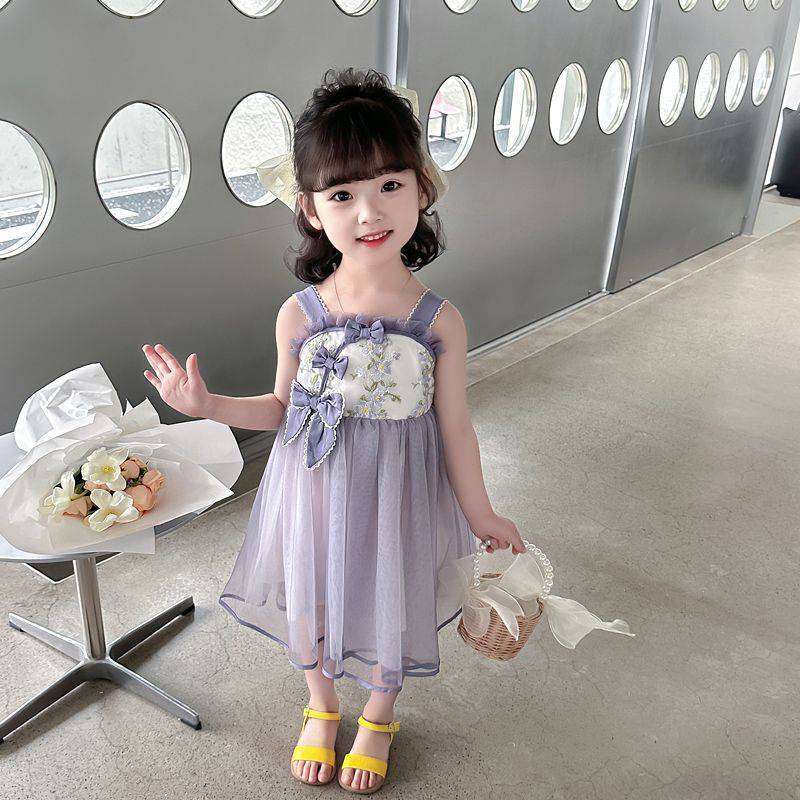 ベビー服 
リボン飾りチュールワンピース