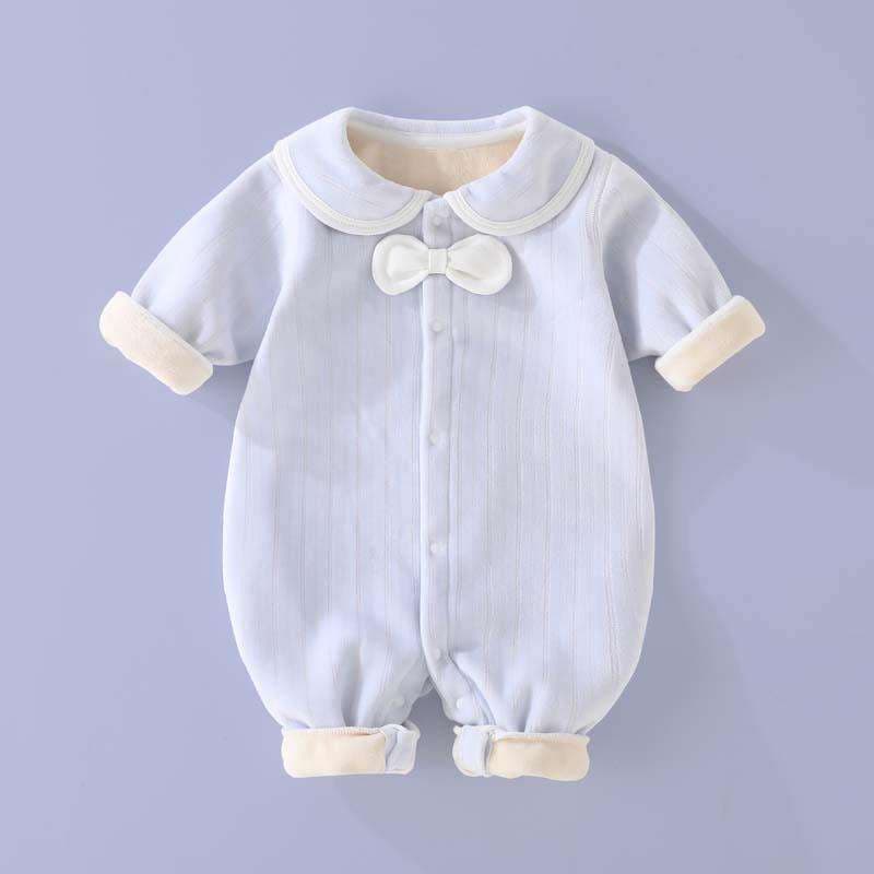 ベビー服  ふんわりリボン付きベビーロンパース