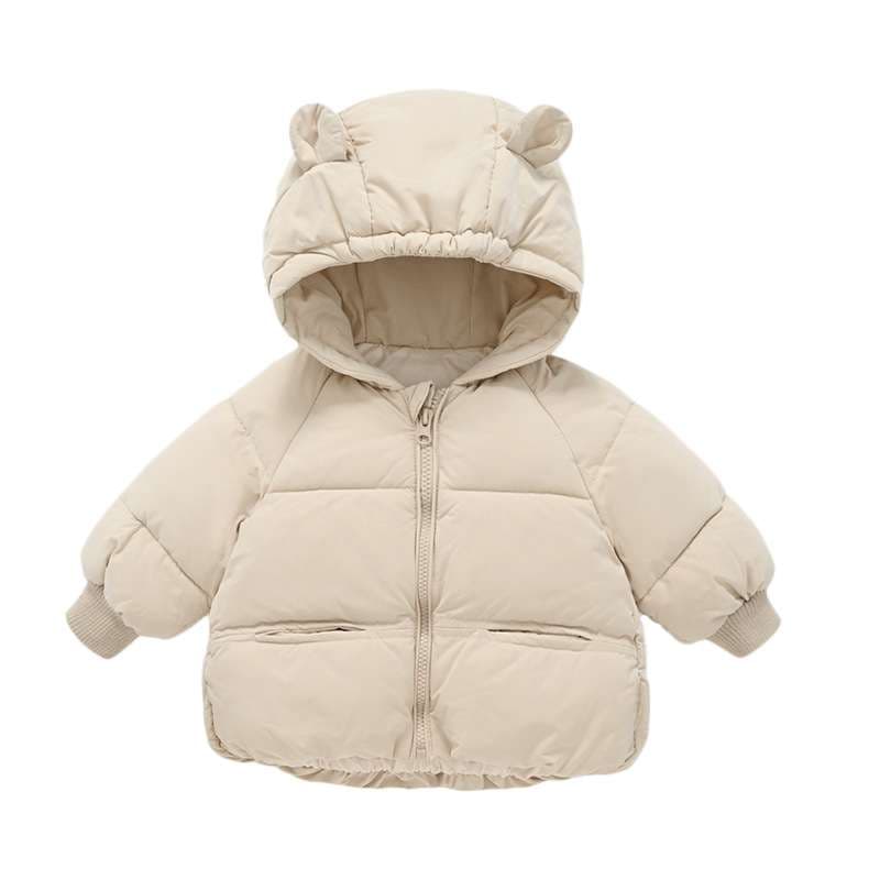 ベビー服  もこもこクマ耳フード付きベビーアウター