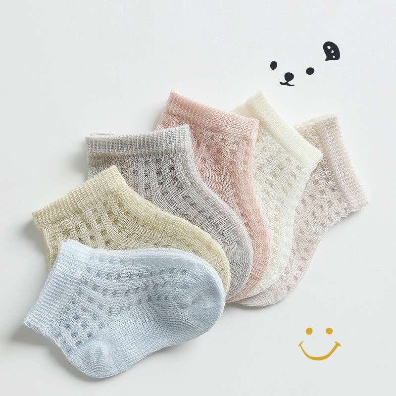 ベビー服  ふわふわメッシュベビーソックス