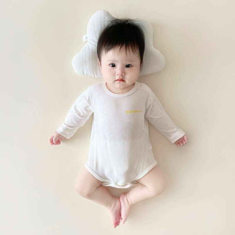 ベビー服  ふわふわ雲枕付き 赤ちゃんのやわらかロンパース