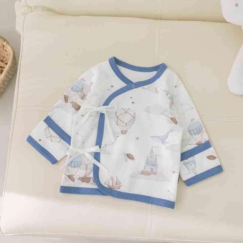 ベビー服  新生児用ラップ型長袖キモノ肌着3種セット