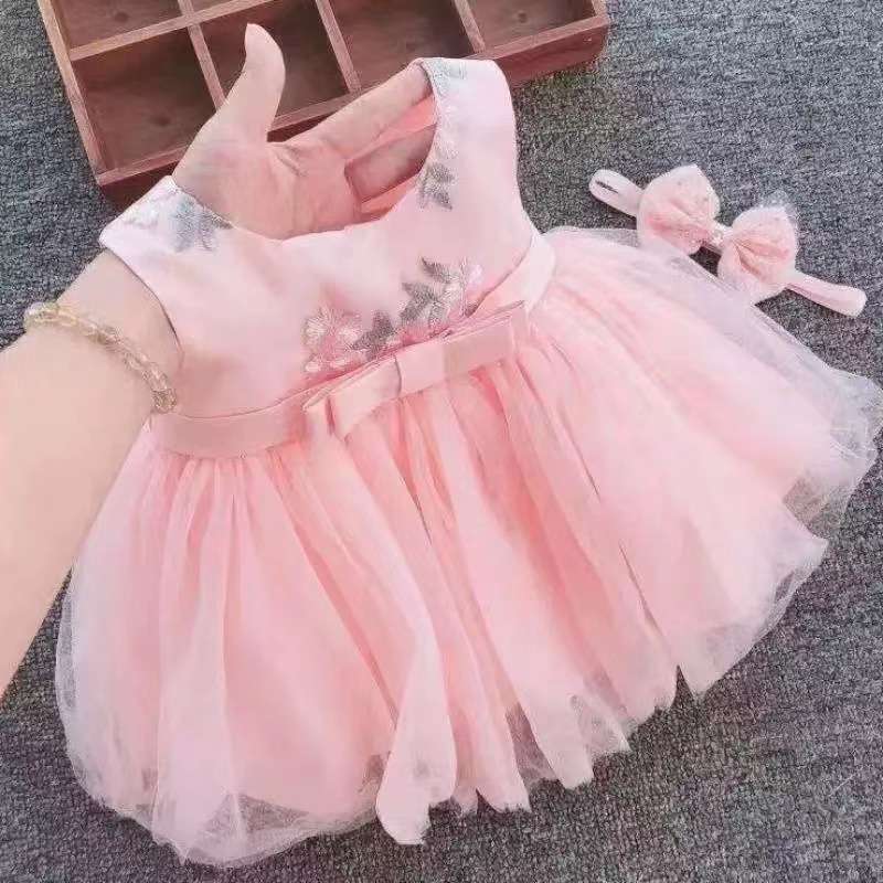ベビー服  チュールスカートのベビードレス