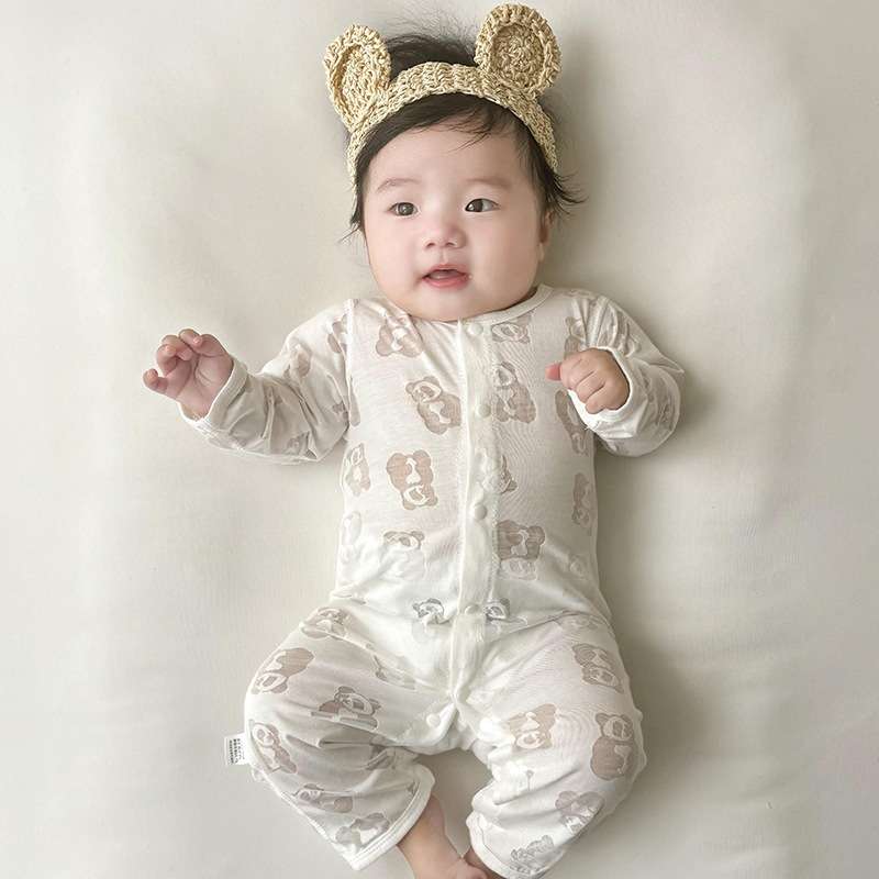 ベビー服 ふわもこ動物コンビ肌着