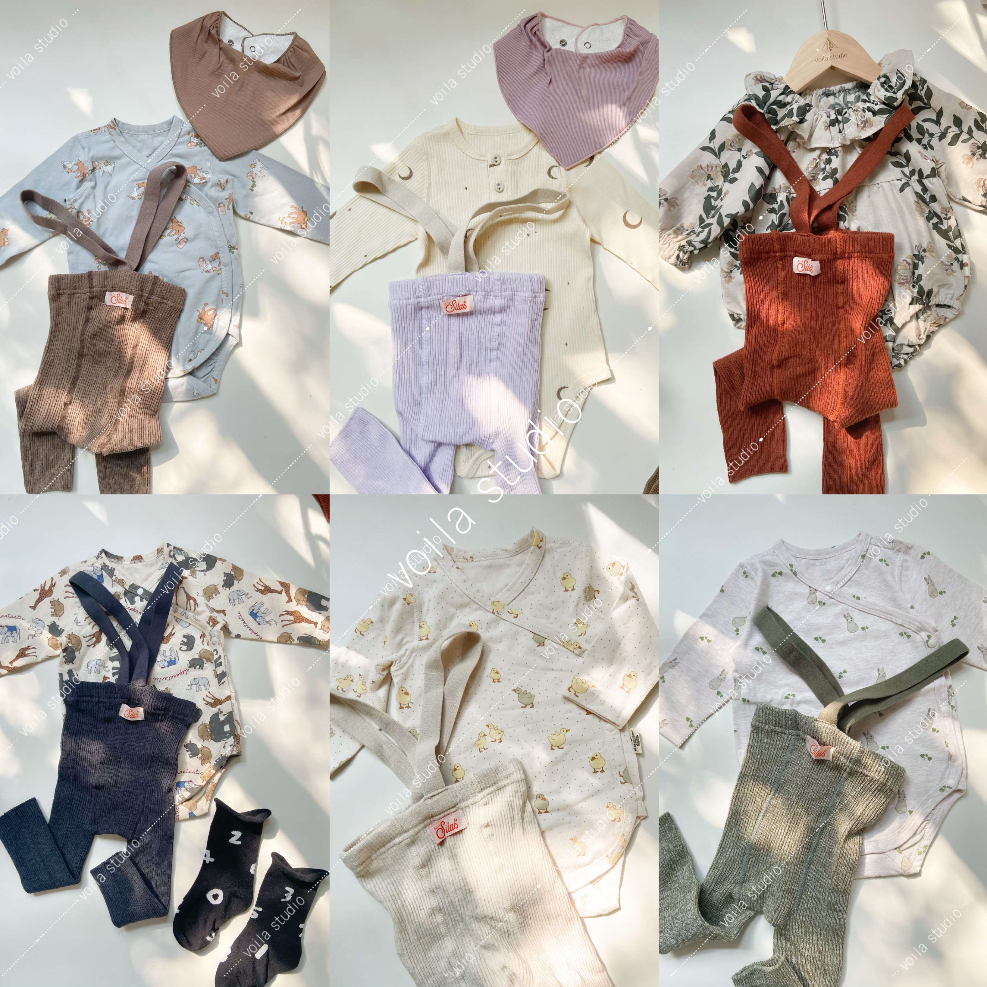 ベビー服  ベビー用リブニットサロペット