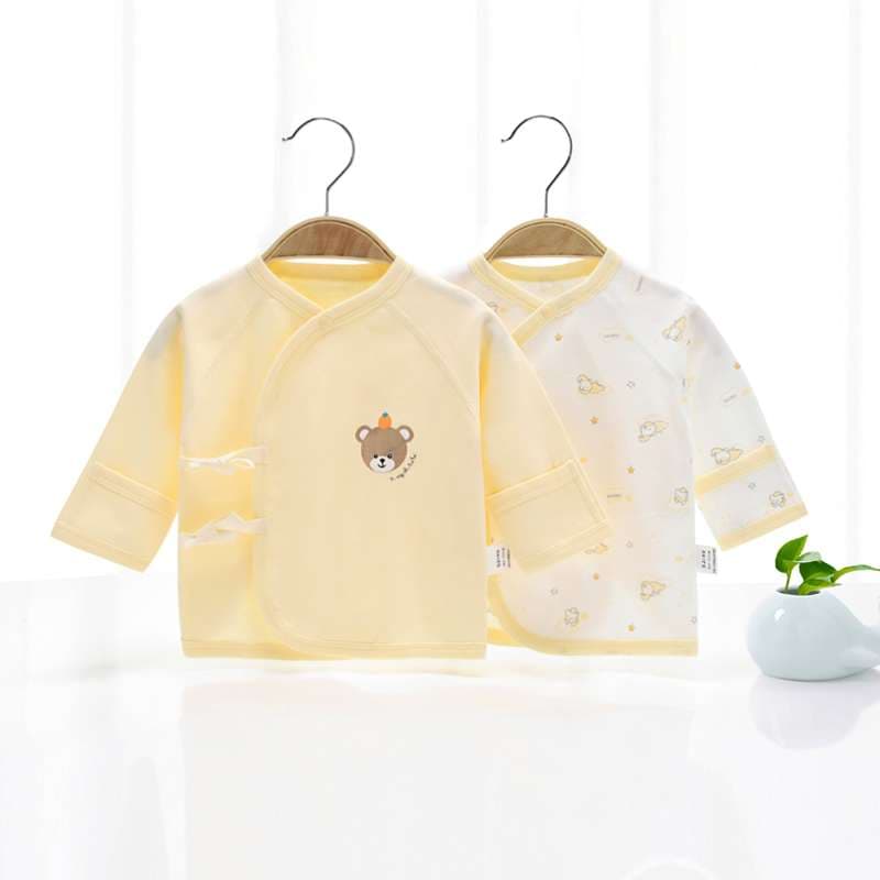 ベビー服  くまさん柄の新生児用長袖肌着セット