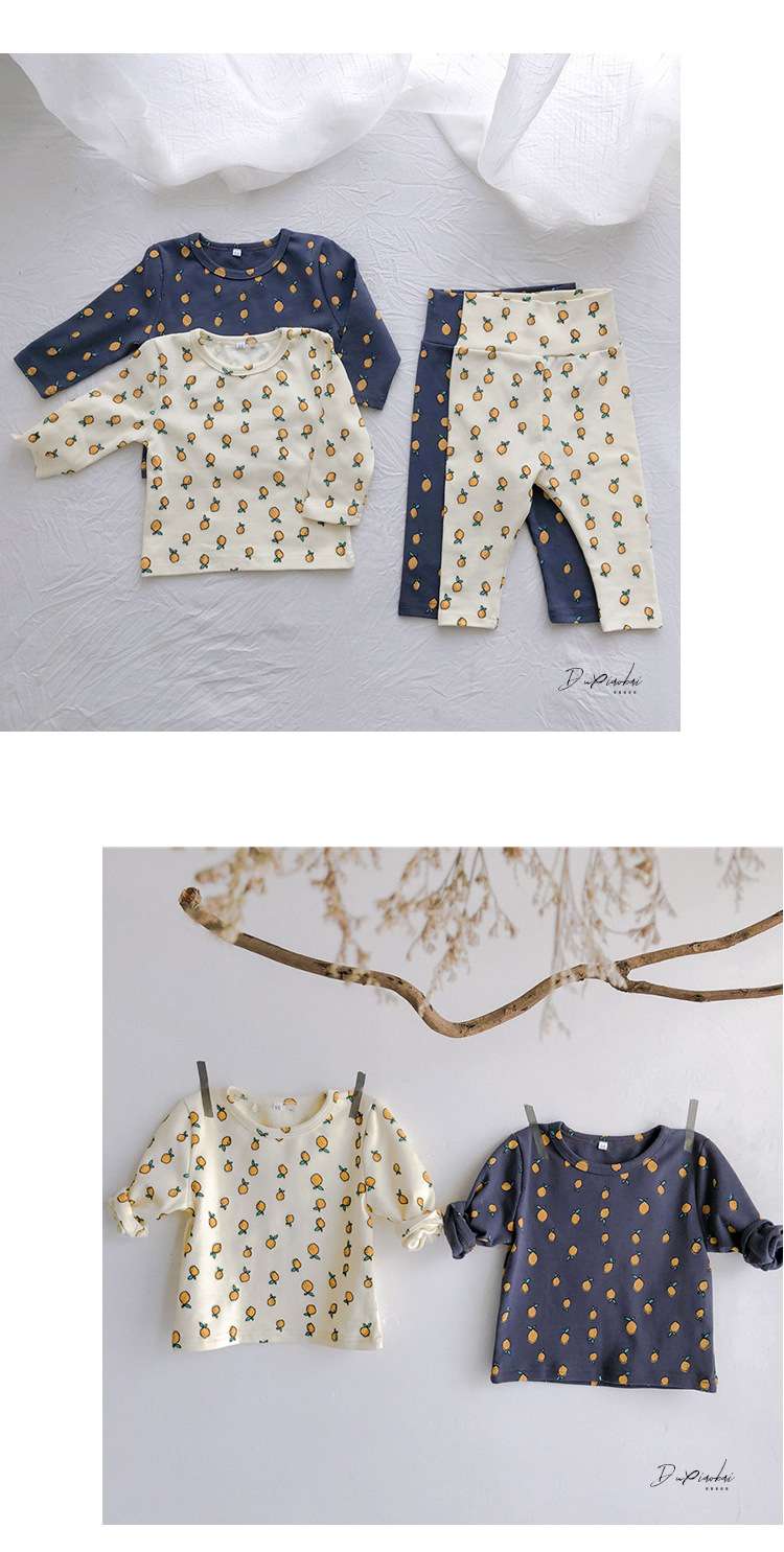 ベビー服  果物柄ベビー肌着ロンパース