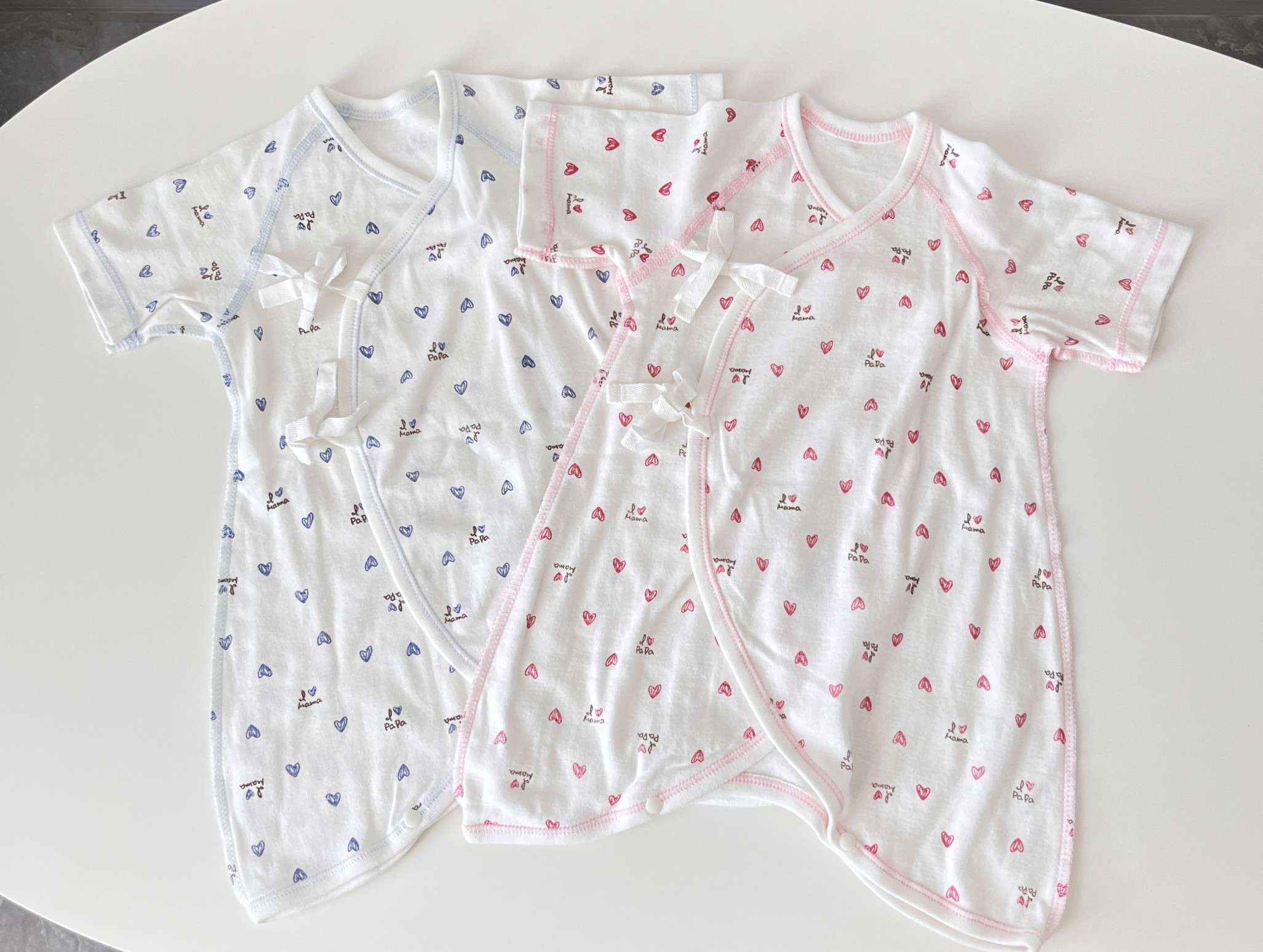 ベビー服  新生児用愛情メッセージ入り肌着セット