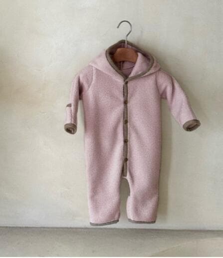 ベビー服 冬用厚手カバーオール新生児ロンパース4色展開