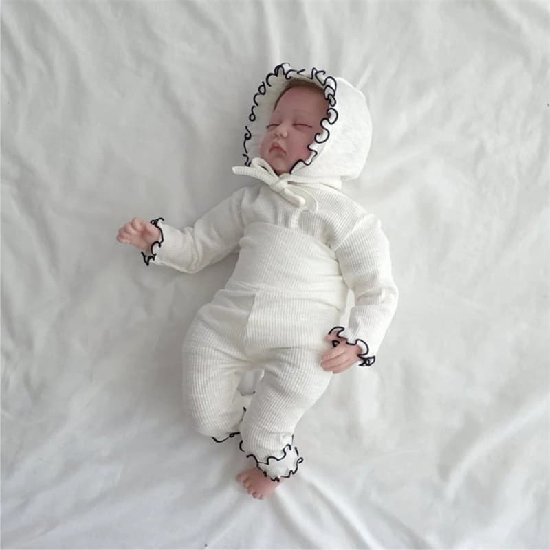 春新作フリルロンパース上下セットアップベビー服