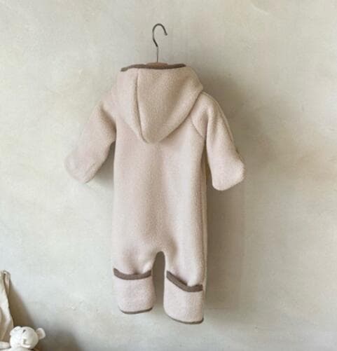 ベビー服 冬用厚手カバーオール新生児ロンパース4色展開