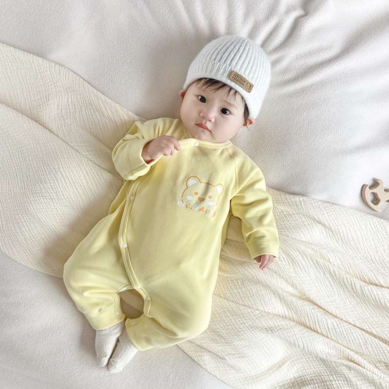 ベビー服 ふわもこ動物アップリケ赤ちゃんロンパース
